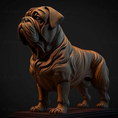 3D model Bullmastiff dog (STL)